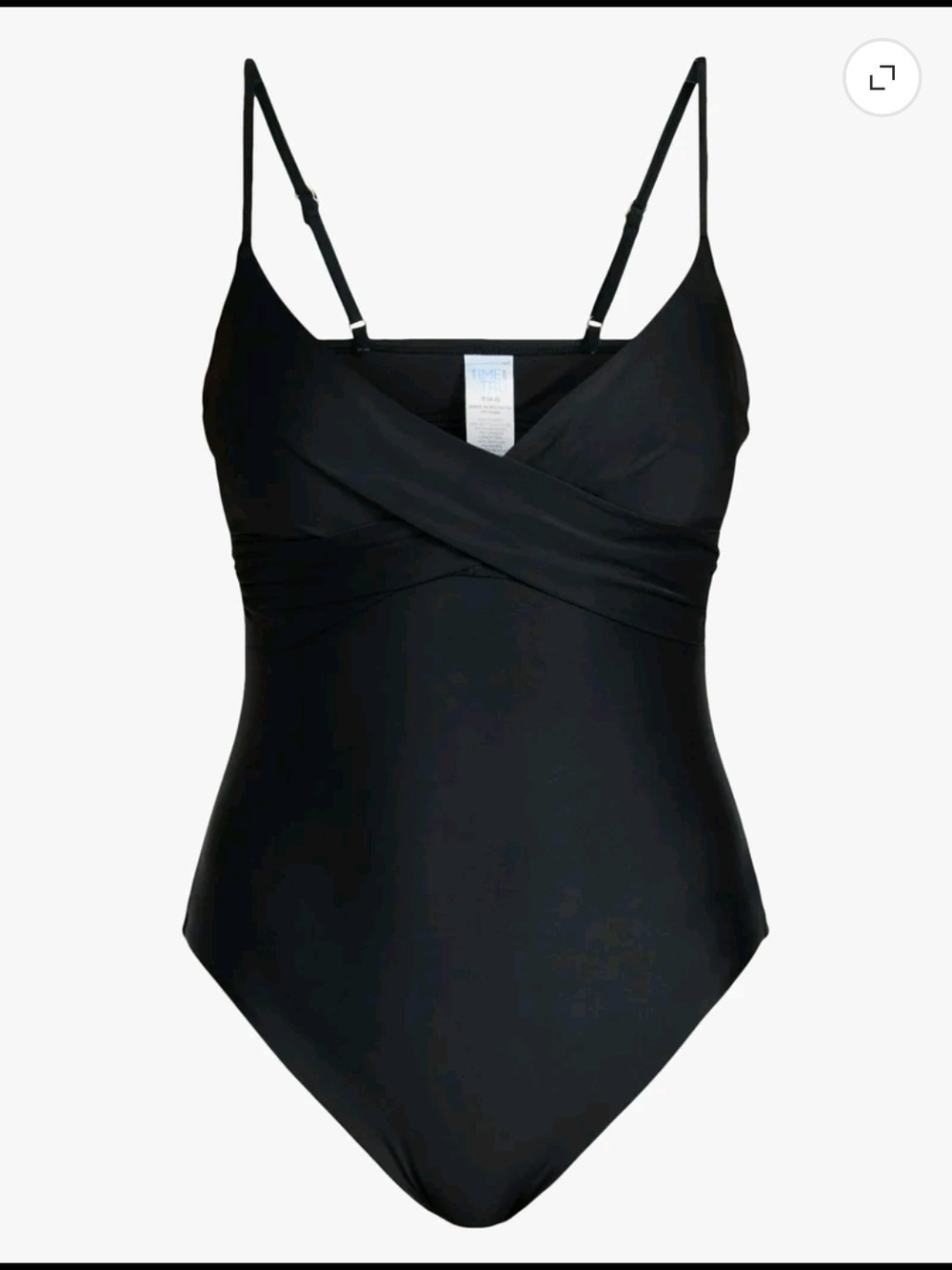 Time and Tru Women's Ruched Front One Piece Swimsuit